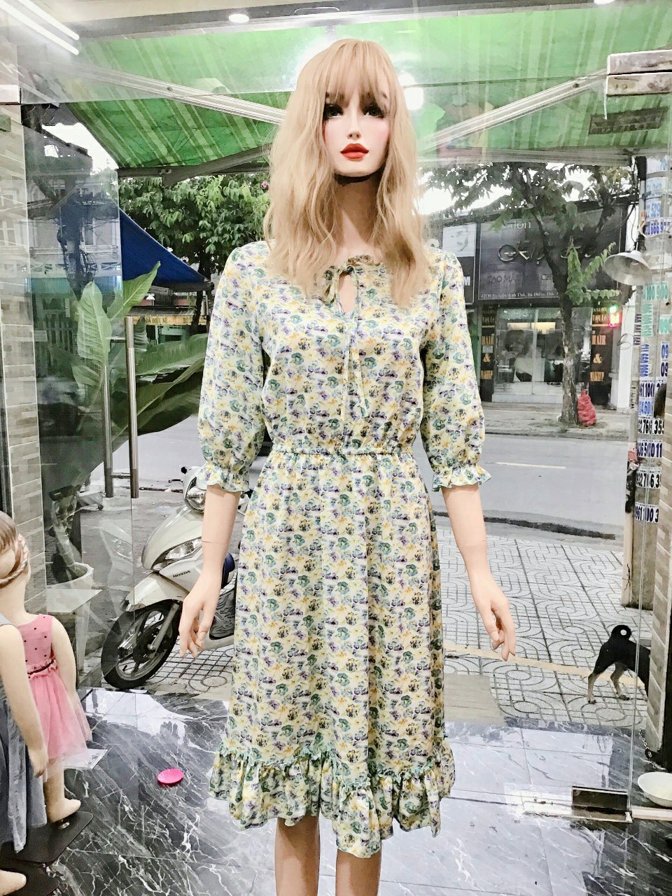 Đầm Váy Lụa Thiết Kế Cao Cấp In Họa Tiết Hoa Nhí