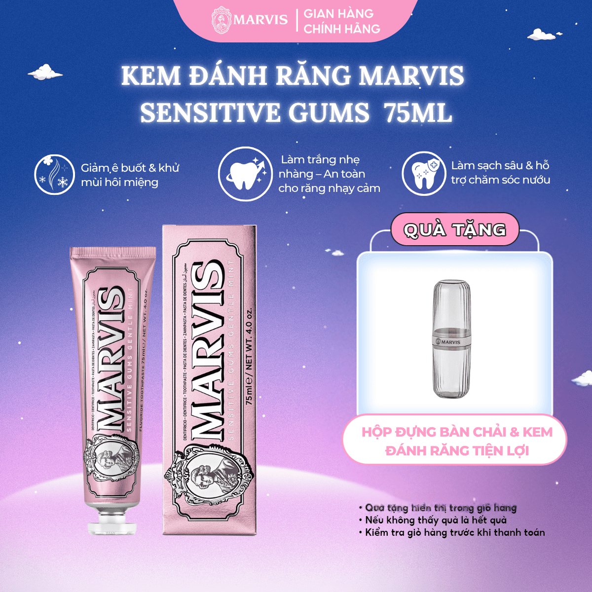 Kem Đánh Răng MARVIS Sensitive Gums 75ML