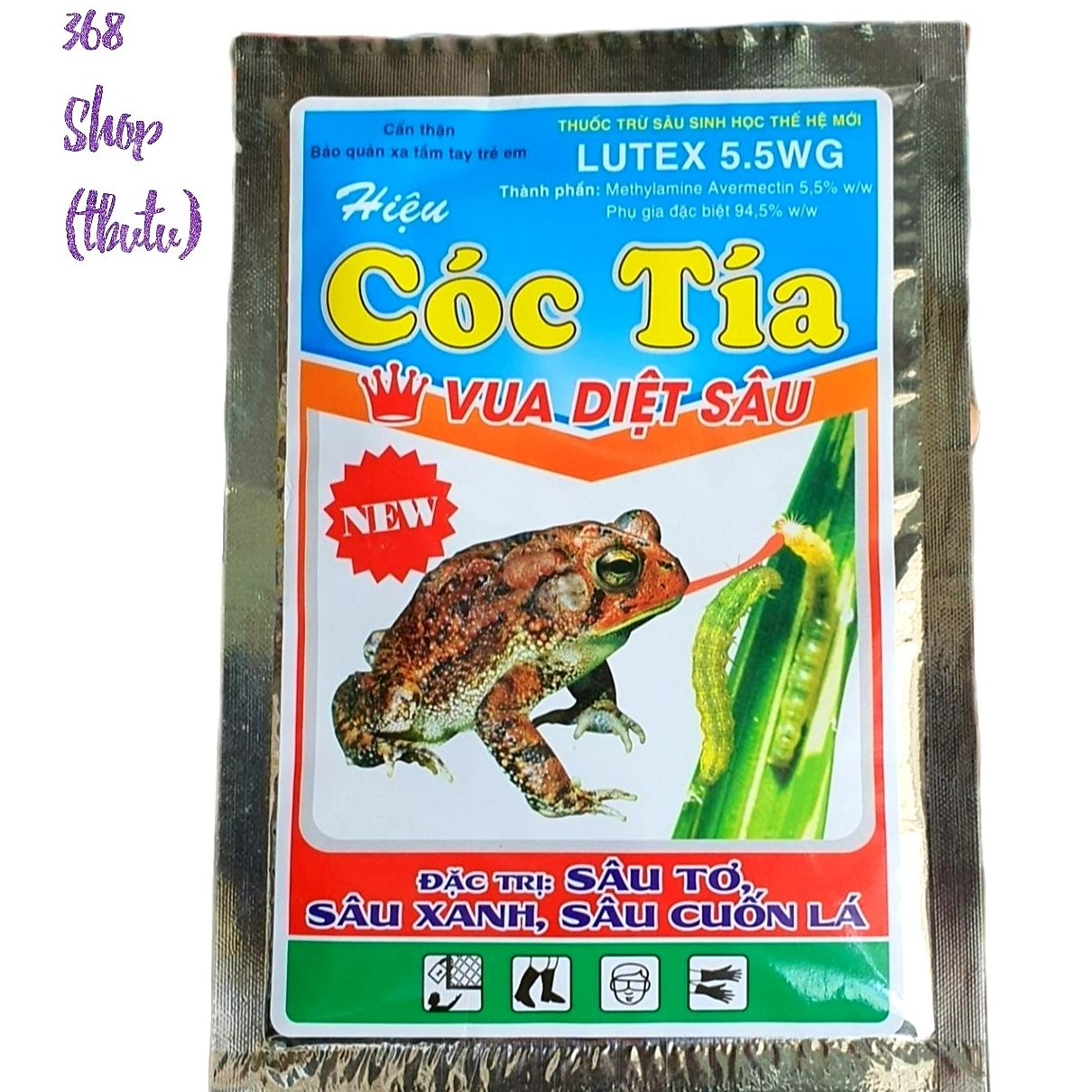 💎 Thuốc trừ sâu sinh học Lutex 5.5WG (50gr) Hàng hiệu Cóc tía..(Xịn)💖