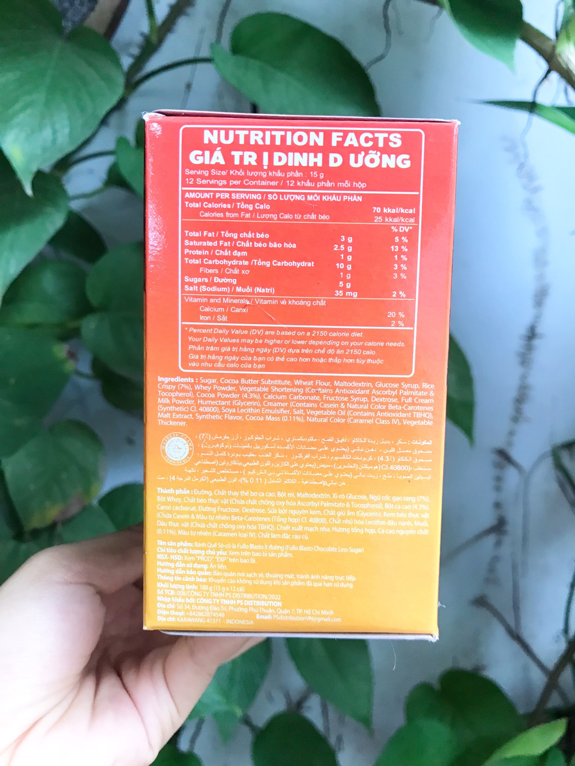 [ÍT ĐƯỜNG] Bánh Xốp Sôcôla Fullo Blasto Less Sugar (Hộp 12 cái)