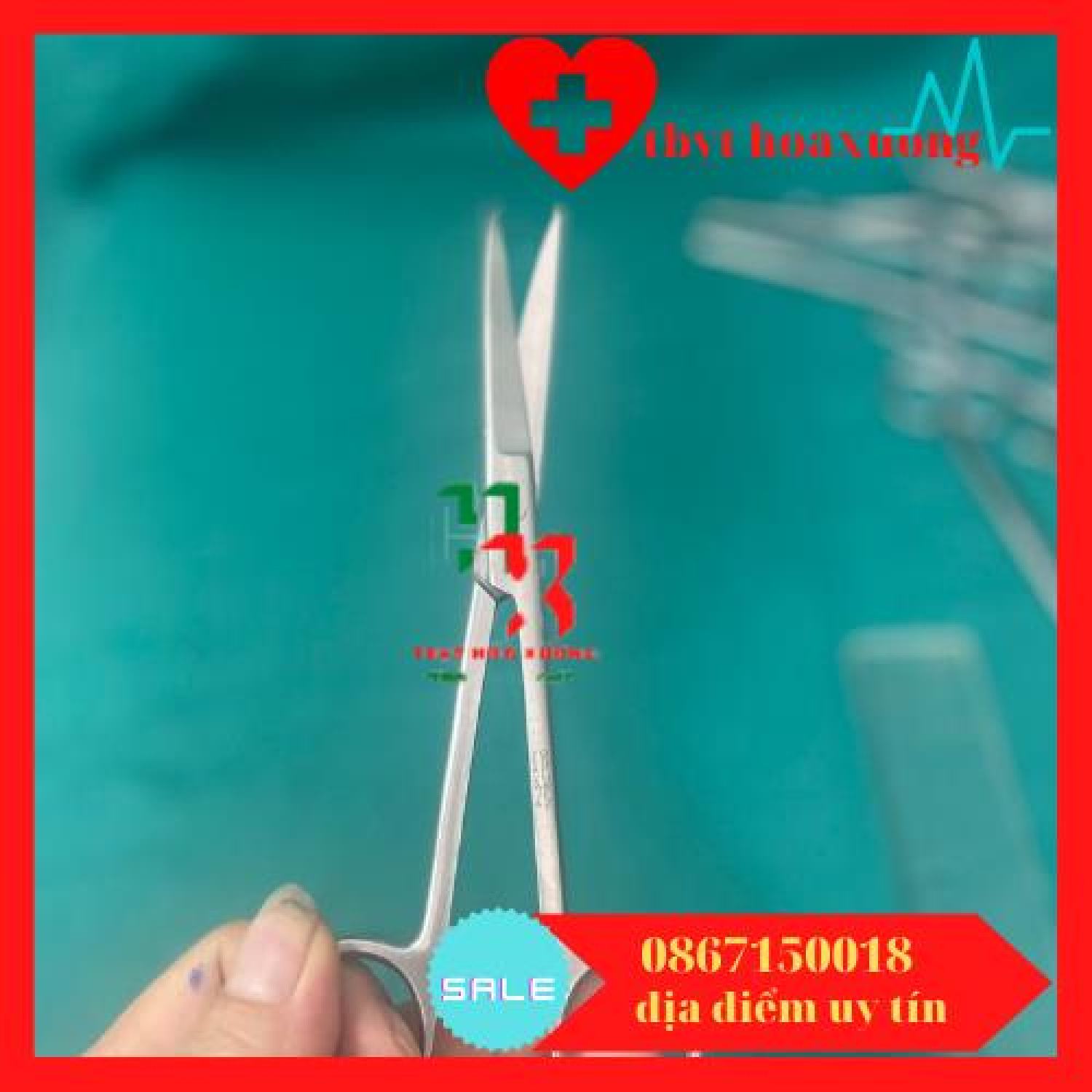 [Hàng Cao Cấp] Kéo Y Tế Cong Nhọn 2 Đầu 18cm - Pakistan