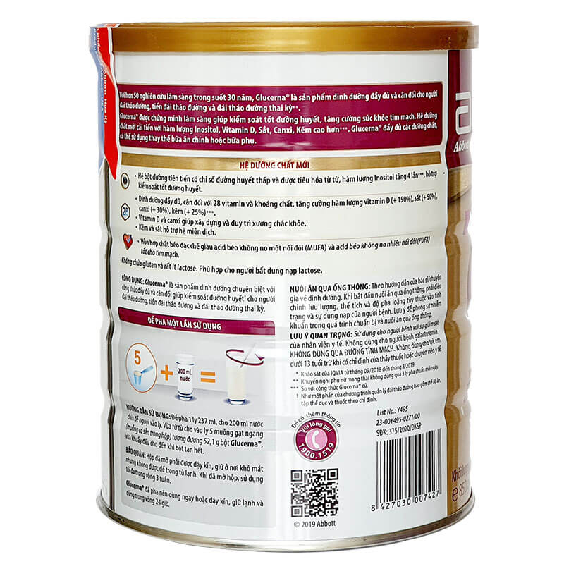 Sữa Glucerna 850g dành cho người bị tiểu đường (Date 2026)