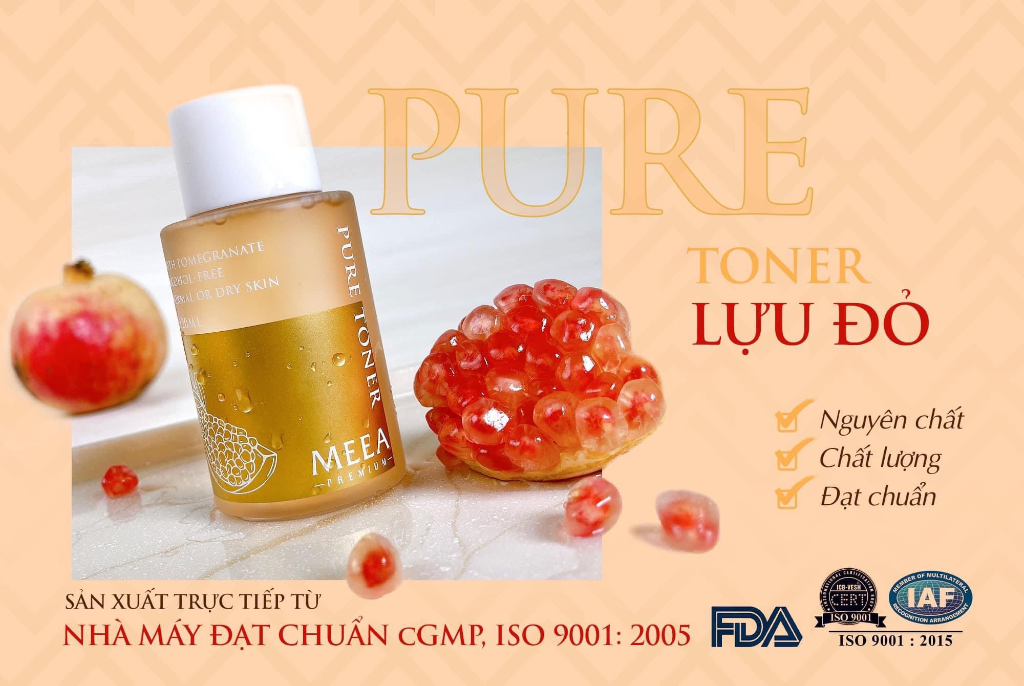 [Chính Hãng] nước hoa hồng toner lựu đỏ meea organic