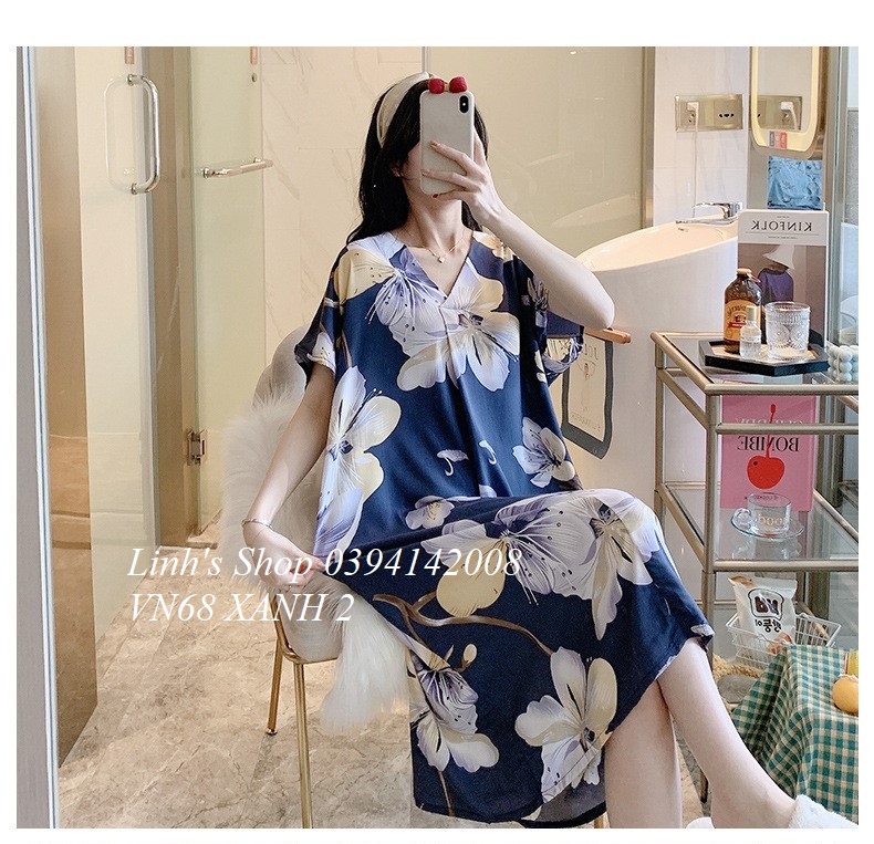 Váy Ngủ Mặc Nhà Lanh Siêu Mát VN68
