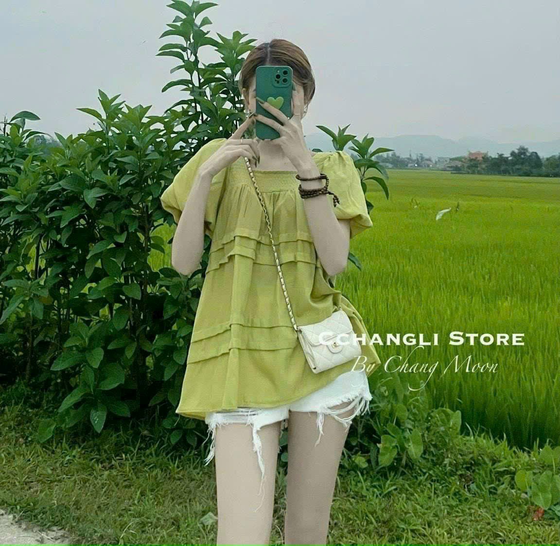 Áo bầu mùa hè công sở, áo bầu cộc tay baby doll thiết kế