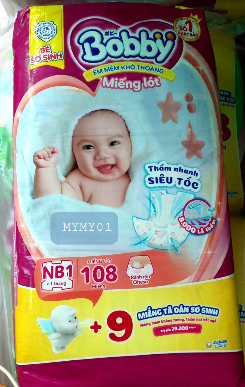 (TẶNG n=NGẪU NHIÊN)-MIẾNG LÓT SƠ SINH NEWBORN 1 - 108 MIẾNG