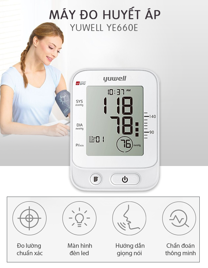 Máy đo huyết áp YUWELL YE660E