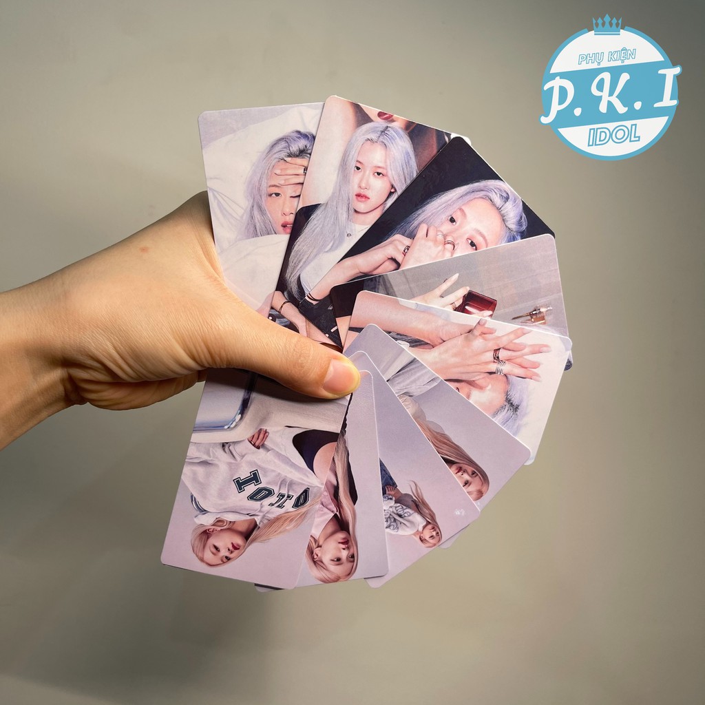 Set 9 Card Rosé Blackpink White 2 mặt