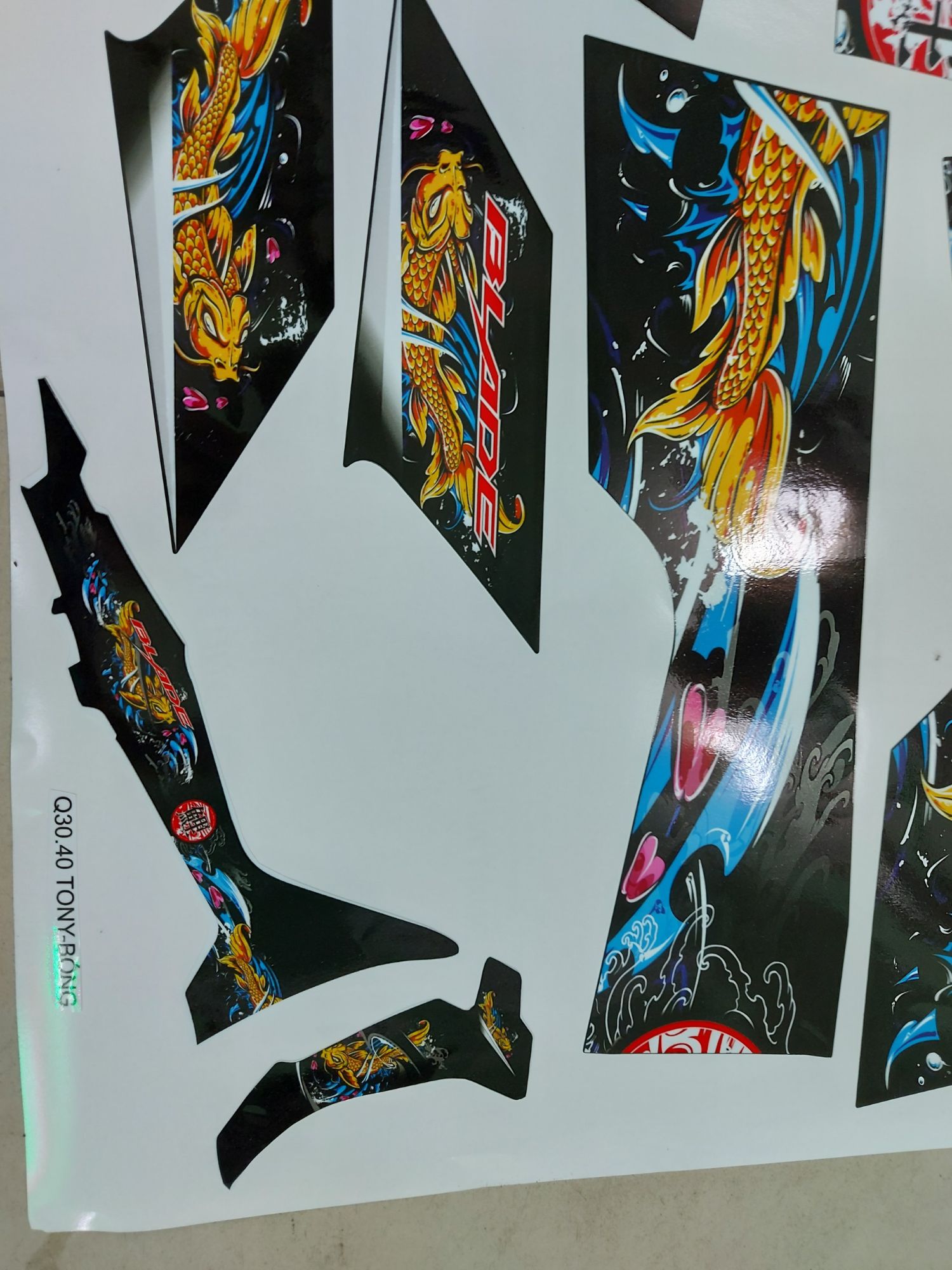 [HCM]Tem xe Blade  tem rời cao cấp mẫu cá chép hóa rồng