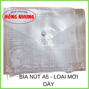 [Loại Mới]BÌA NÚT KHỔ A5 – Xấp 10 CÁI