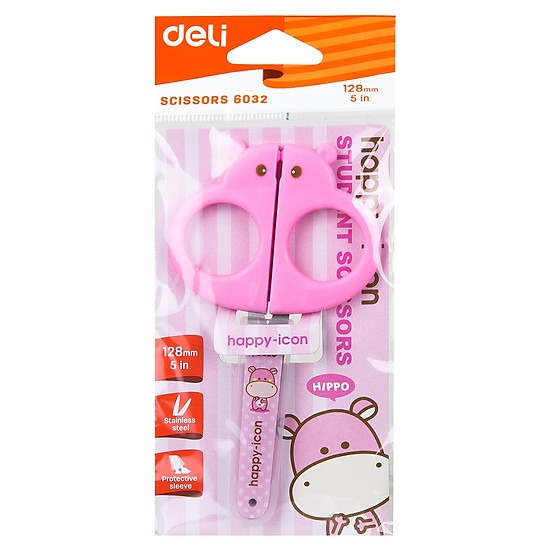 (1 Cây) Kéo thủ công học sinh 128mm Deli - E6032