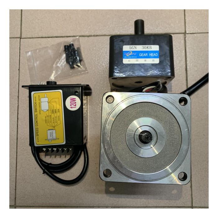 Motor giảm tốc 120w kèm điều khiển tốc độ HÀNG MỚI 100%
