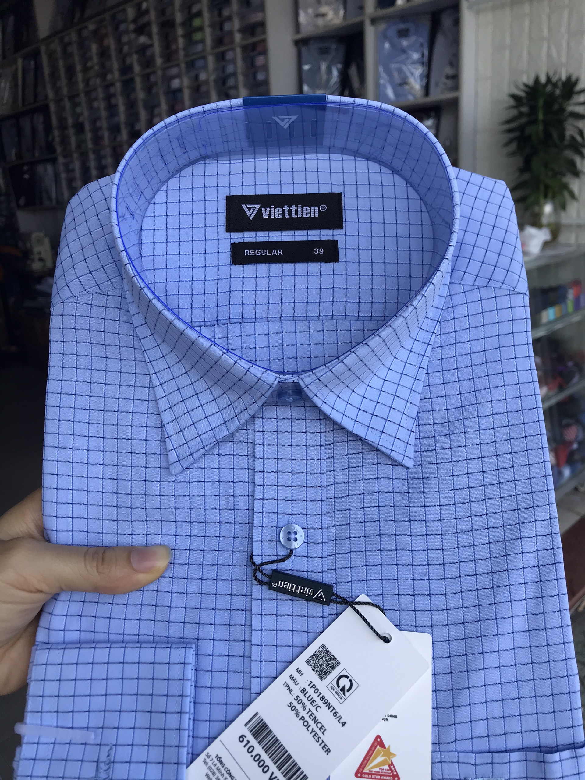 Áo sơ mi Việt Tiến dài tay