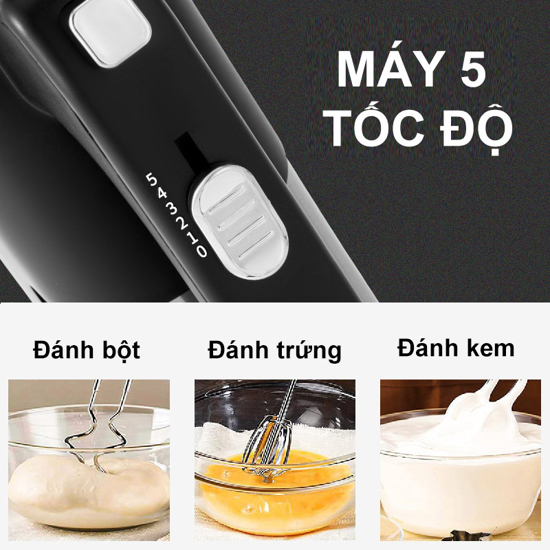 Máy đánh trứng SOKANY 800W đánh được bột,Máy trộn bánh làm bánh sokany có 5 tốc độ điều chỉnh chuyên dụng SK-6621 [ ĐỔI MỚI TẠI NHÀ KHÔNG MẤT PHÍ - BẢO HÀNH 18 THÁNG ]