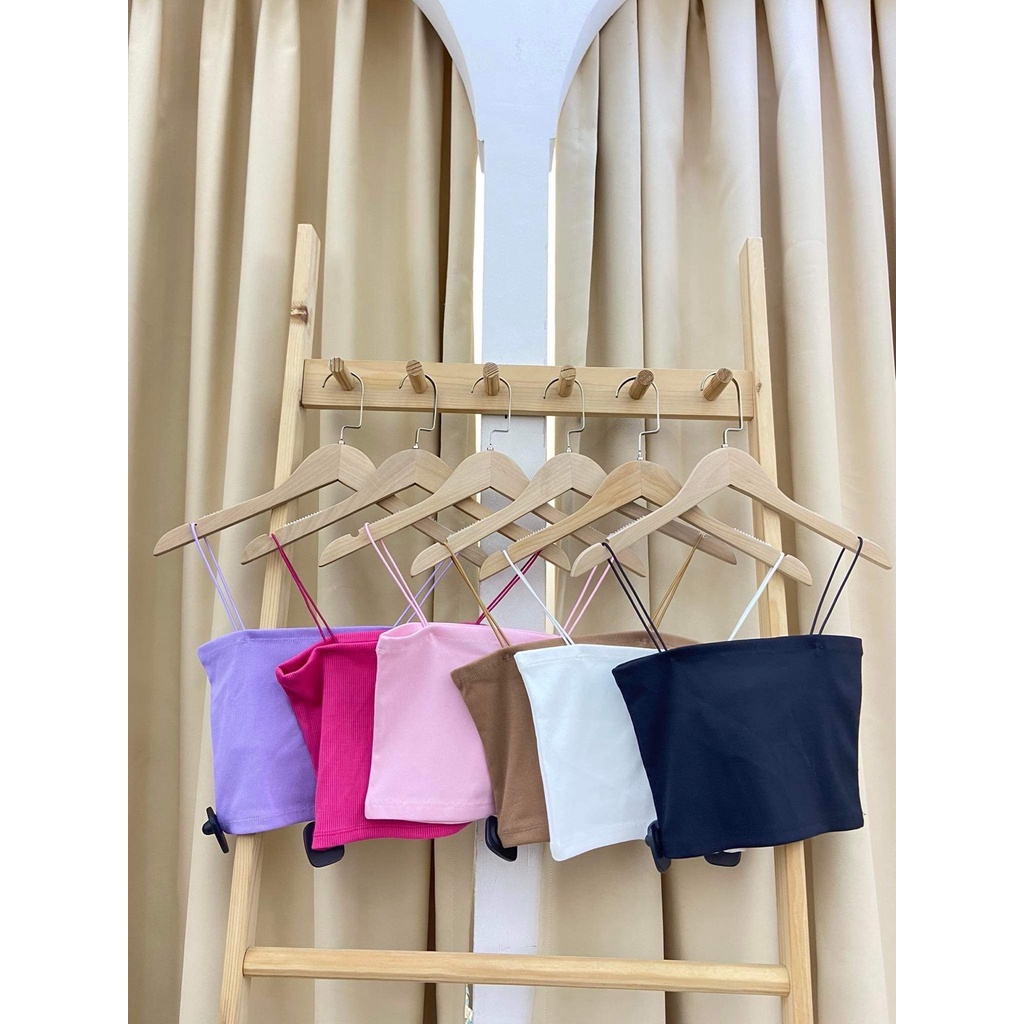 [HCM]Áo 2 dây ống bún nhiều màu croptop