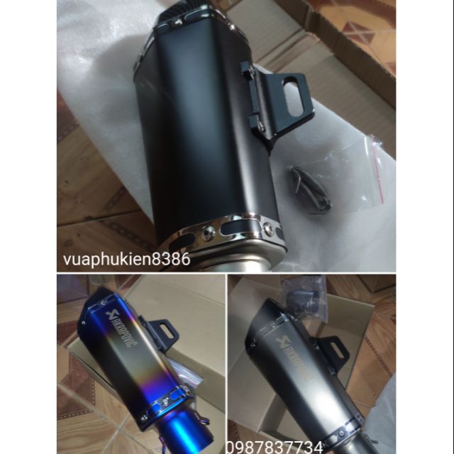 Pô Akrapovic đùi gà cao cấp [MÀU TITAN]