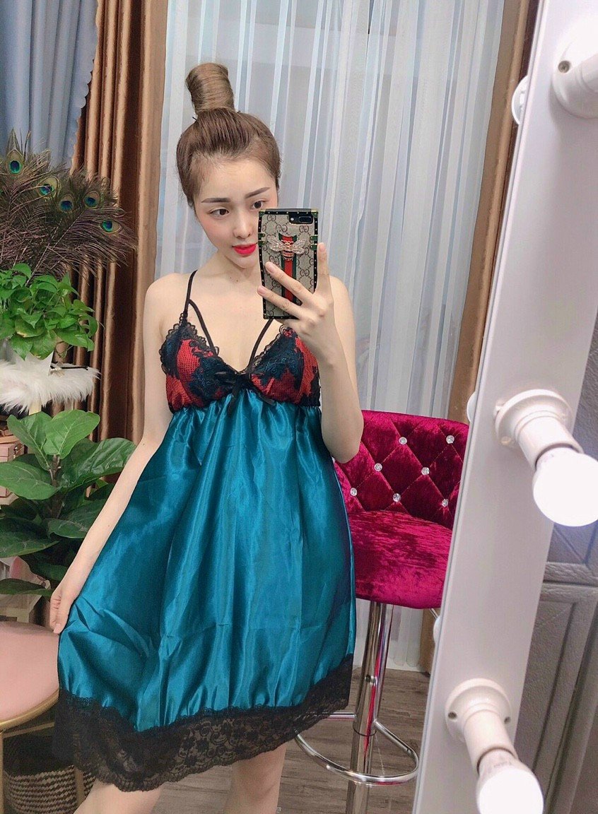 ĐẦM PHI BÓNG CHÉO DÂY PHỐI REN FREESIZE DƯỚI 55KG