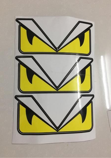 1 Logo Tem fendi dán mủ bảo hiểm dán xe