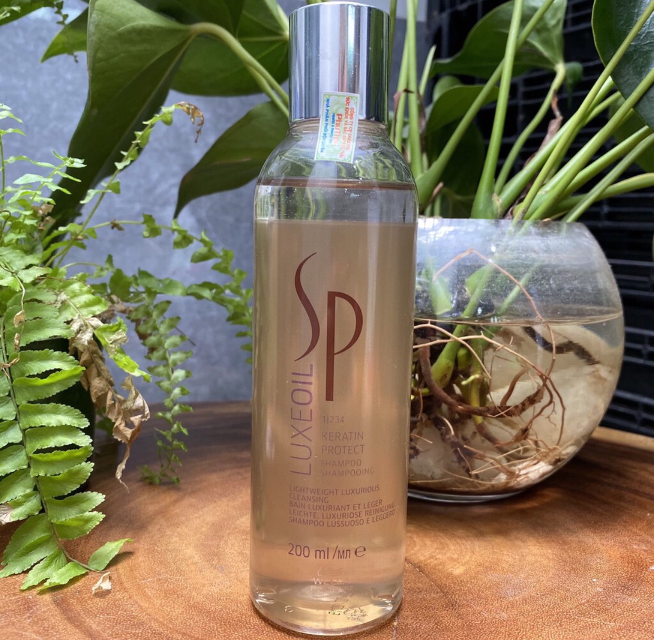 Dầu gội argan dưỡng tóc hư tổn sp wella luxe oil