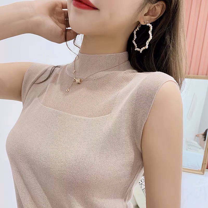 ao len nữ- áo len mặc trong vest