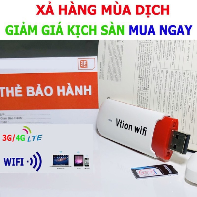 Bảng giá THIẾT BỊ PHÁT WIFI DCOM VTION Ufi CỰC MẠNH-Bộ phát wifi dạng USB đời mới- wifi di động-Phát sóng wifi bằng sim điện thoại- MADE IN JAPAN Phong Vũ