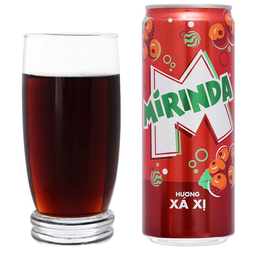 Nước ngọt có ga MIRINDA xá xị lon 320ml