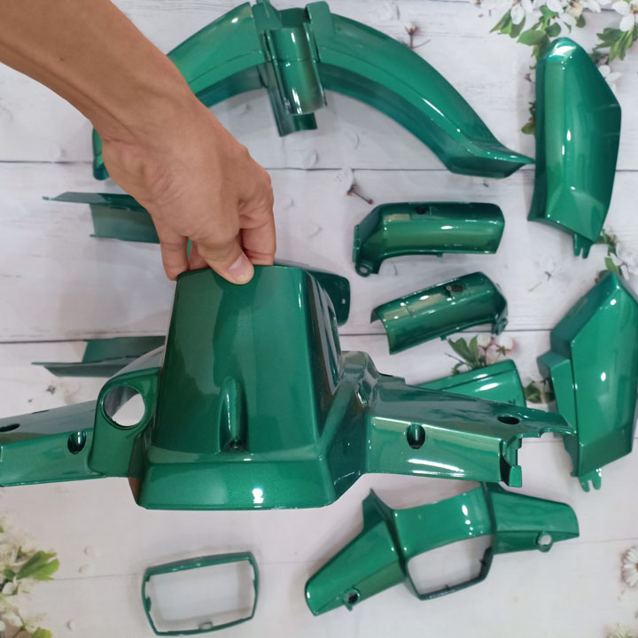 [TẶNG TEM] Dàn áo xe HONDA-DREAM màu Heniken, chất liệu nhựa ABS nguyên sinh - có TẶNG BỘ TEM 3 lớp xịn.