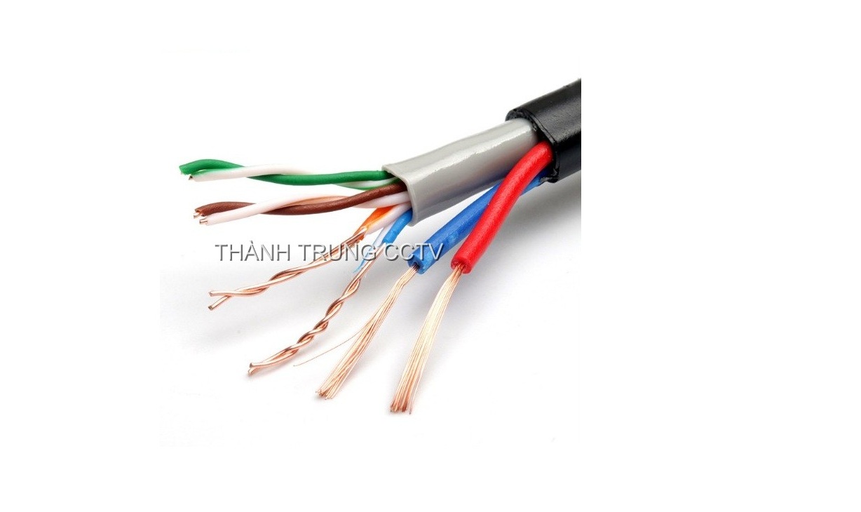 Outdoor network cable cat5 with power cord