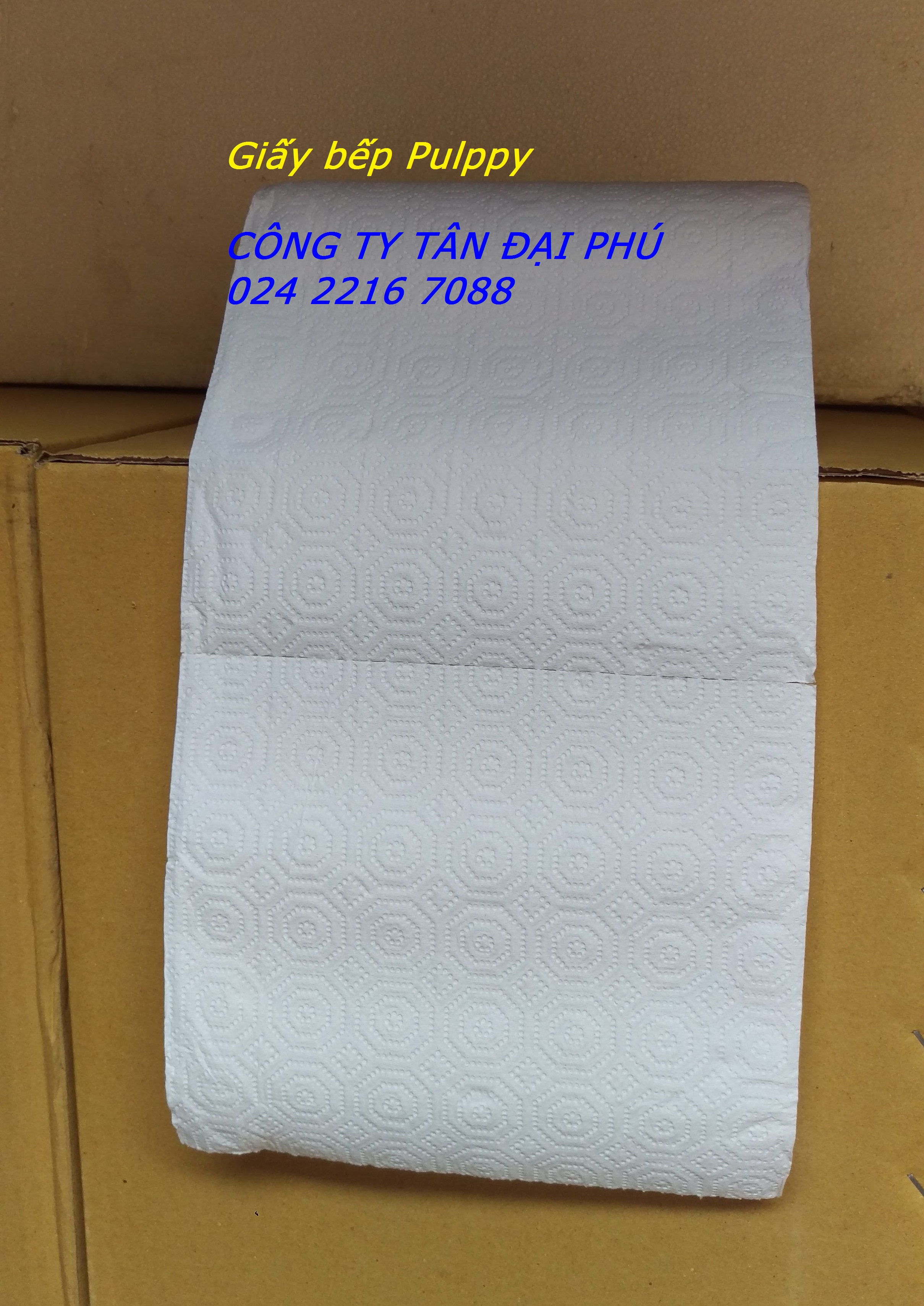 Khăn giấy bếp Pulppy Super xanh