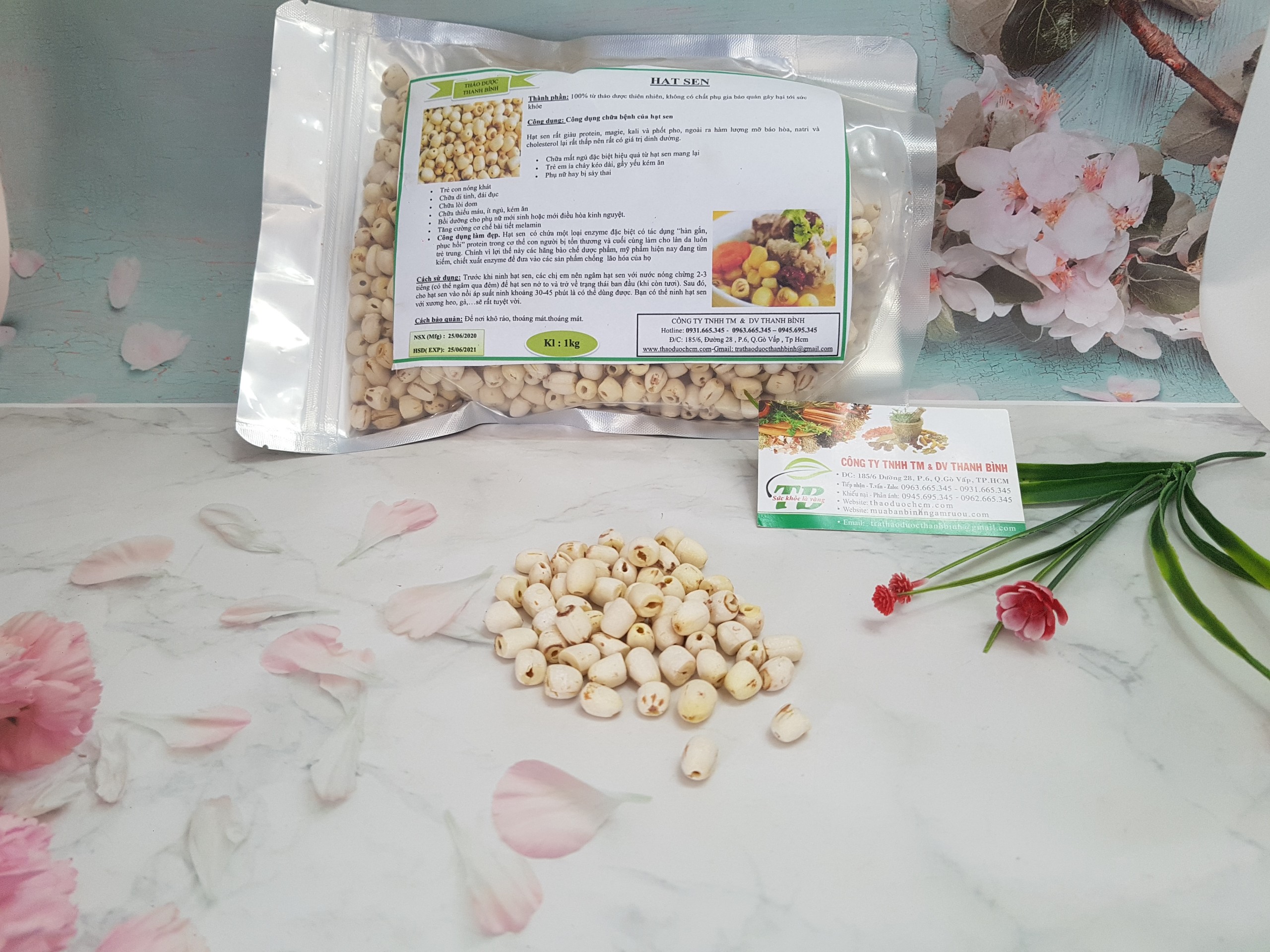 Hạt Sen Khô 100G - Hàng Công Ty Chất Lượng