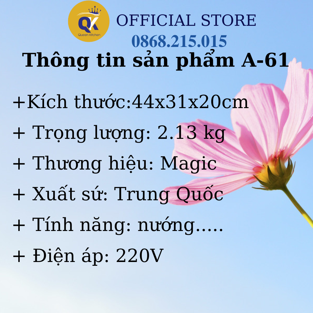 Máy hấp thực phẩm 3 tầng Magic A-61 - HÀNG MỚI 100%