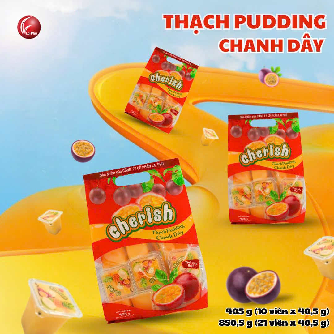 Thạch Pudding Cherish Vị Chanh Dây 850.5 G