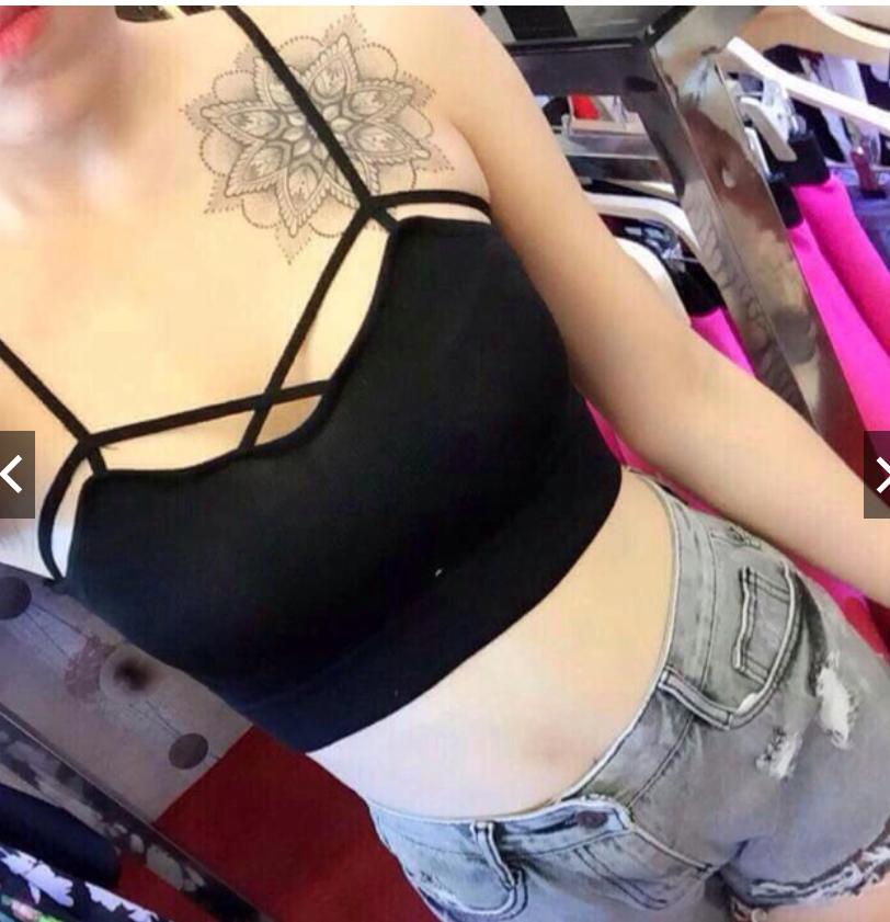 Áo thun nữ Đan dây croptop