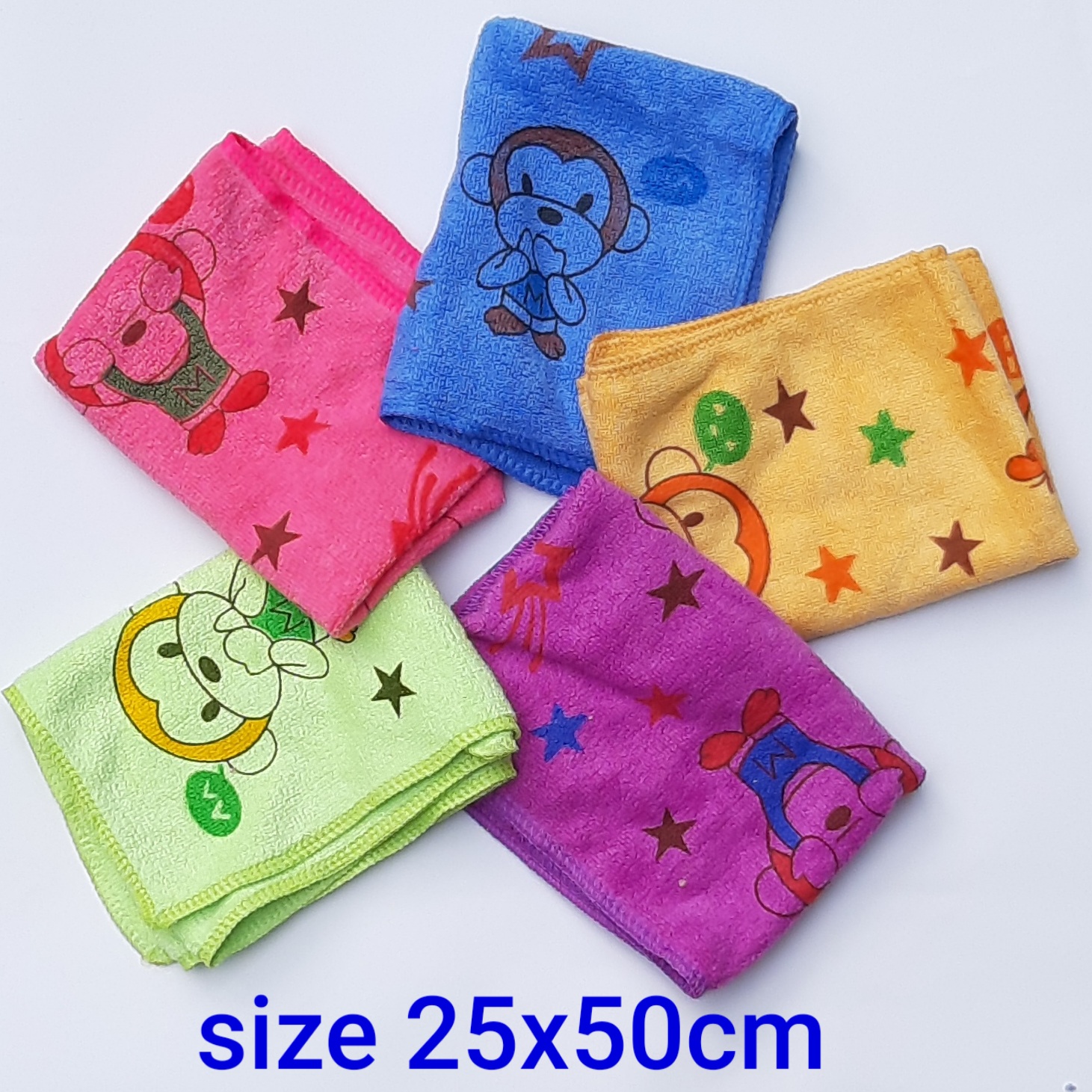 Combo 05 Khăn mặt siêu mềm mịn cao cấp 25x50cm ( giao màu ngẫu nhiên)