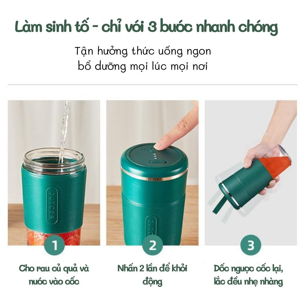 Cốc Xay Sinh Tố Cầm Tay Mini Juicer