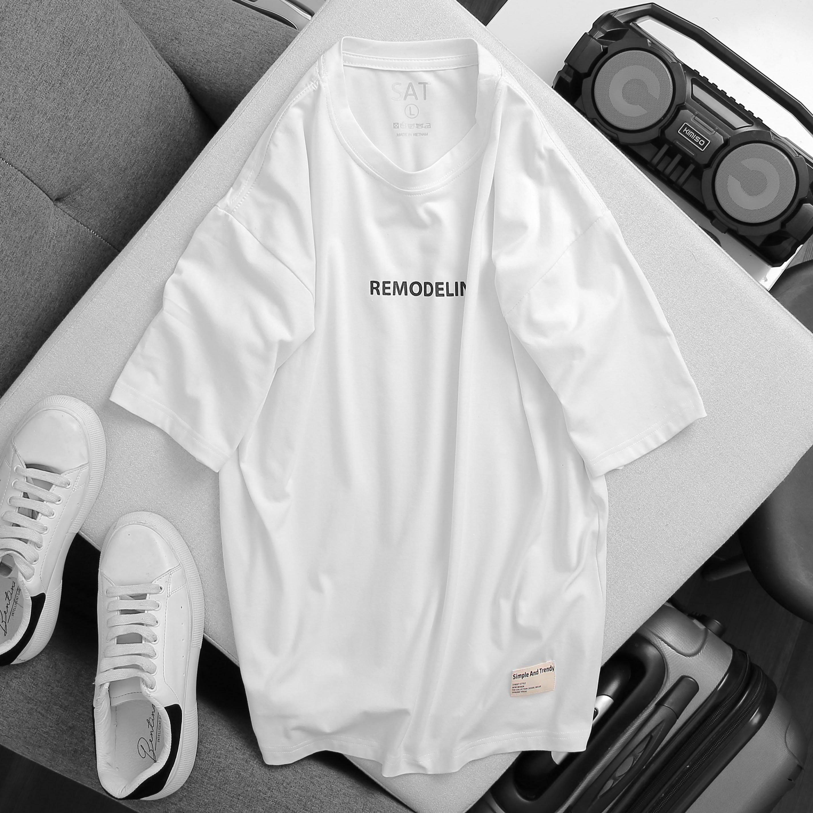 [HCM]Áo Unisex Remodeling Màu Nho Cotton Cao Cấp - SAT