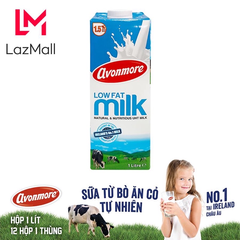 [CHỈ GIAO HCM] SỮA TƯƠI ÍT BÉO LOW FAT MILK AVONMORE 1L