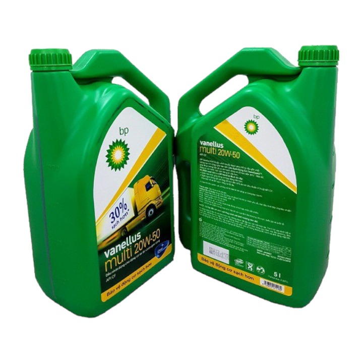 Dầu nhớt động cơ diesel bp - vanellus multi 20w-50 - api cf- 4 dành cho xe ô tô tải - 5lit