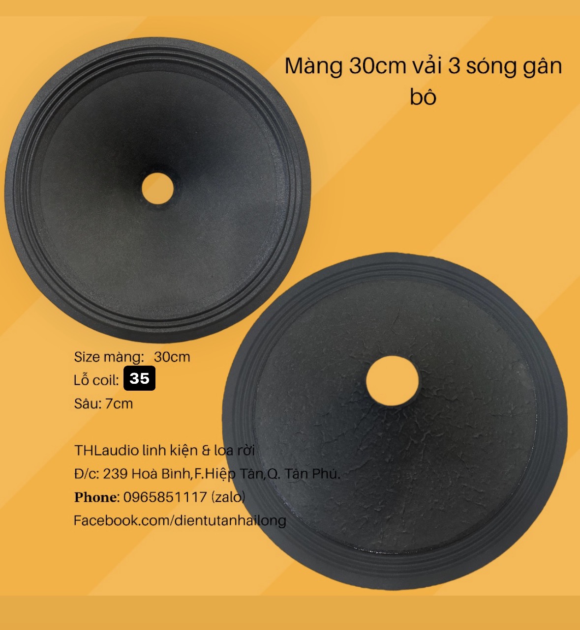 Màng Loa 30cm viền vải