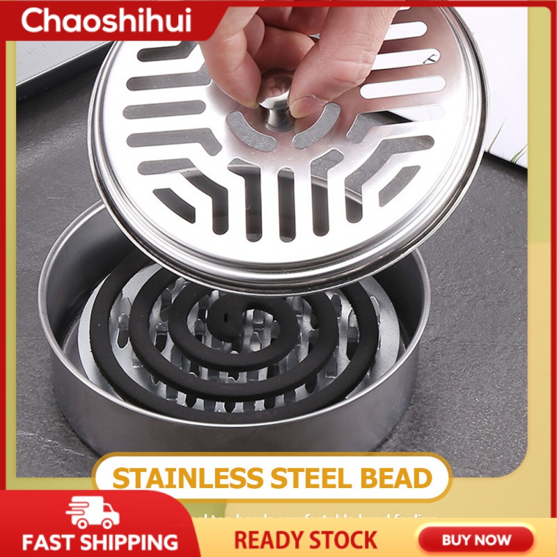 Mosquito Coil Holder With Cover Stainless Steel Mosquito Incense Coil Holder Box