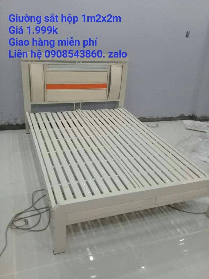 Giường sắt cao cấp 1m6