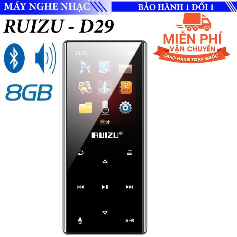 Máy nghe nhạc Bluetooth Mp3 Ruizu D29 Bộ nhớ trong 8Gb - viền cắt CNC điều khiển cảm ứng