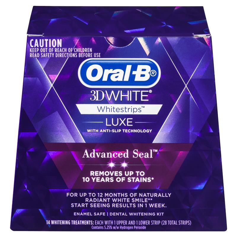 Oral b ❤ (Có bill) ❤ Miếng dán trắng răng 3D White Luxe Advanced - Miếng dán răng