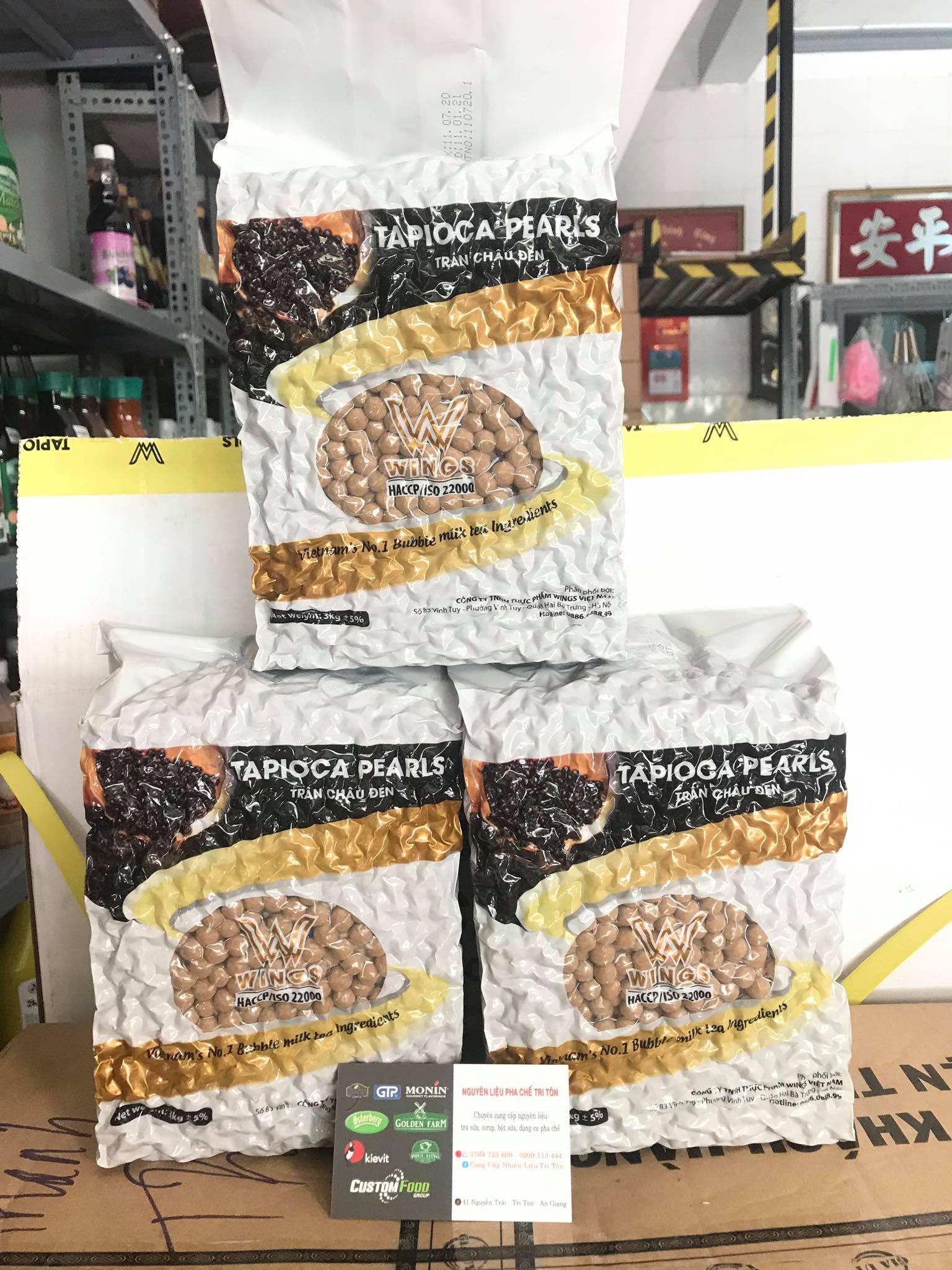 Trân châu đường đen WINGS - túi 3KG