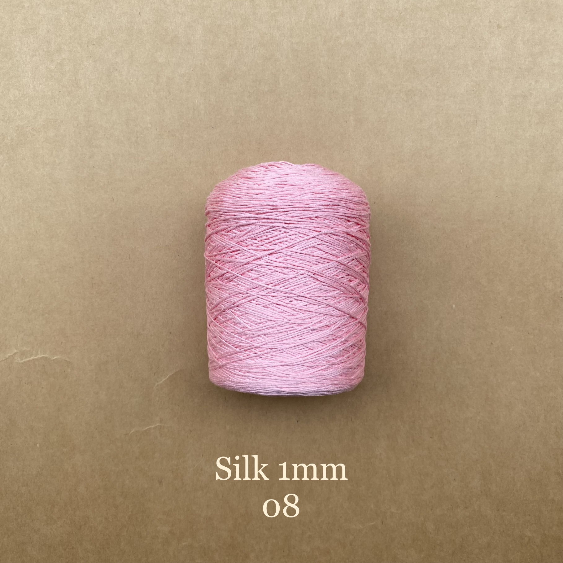 100% Silk Yarn Roll, 1mm, 300g, Solid Color