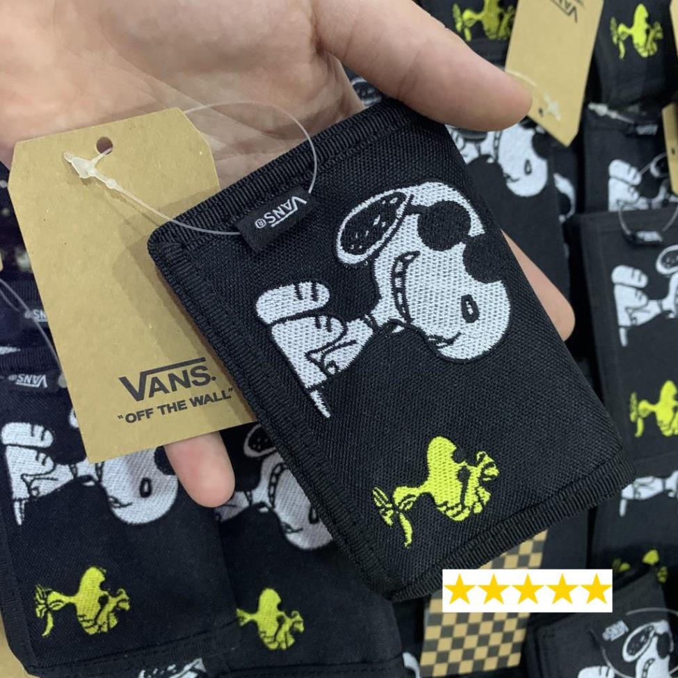 Túi Ví Van.s x Peanuts Slipped Black Wallet Bóp Ví mini Snoopy
