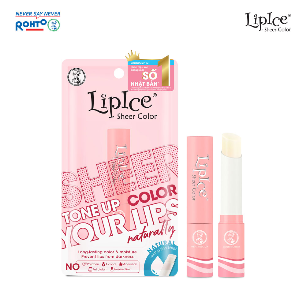 Son dưỡng hiệu chỉnh sắc môi hồng tự nhiên LipIce Sheer Color 2.4g