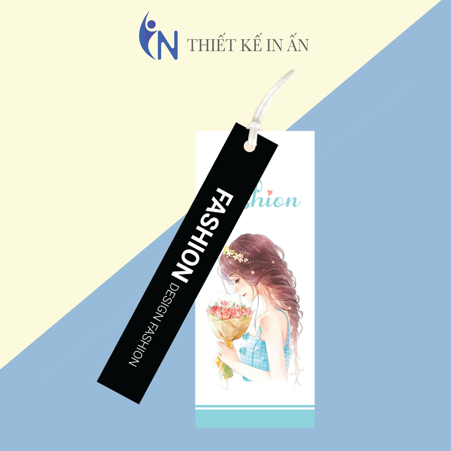 [HCM]Mác quần áo Tag nhãn quần áo  IN GIÁ RẺ cho shop bán hàng quần áo thời trang bìa cứng cán màng chất lượng cao- Set Gói 100 bộ - size 3.6x9cm và 1.5x9cm - mẫu 02