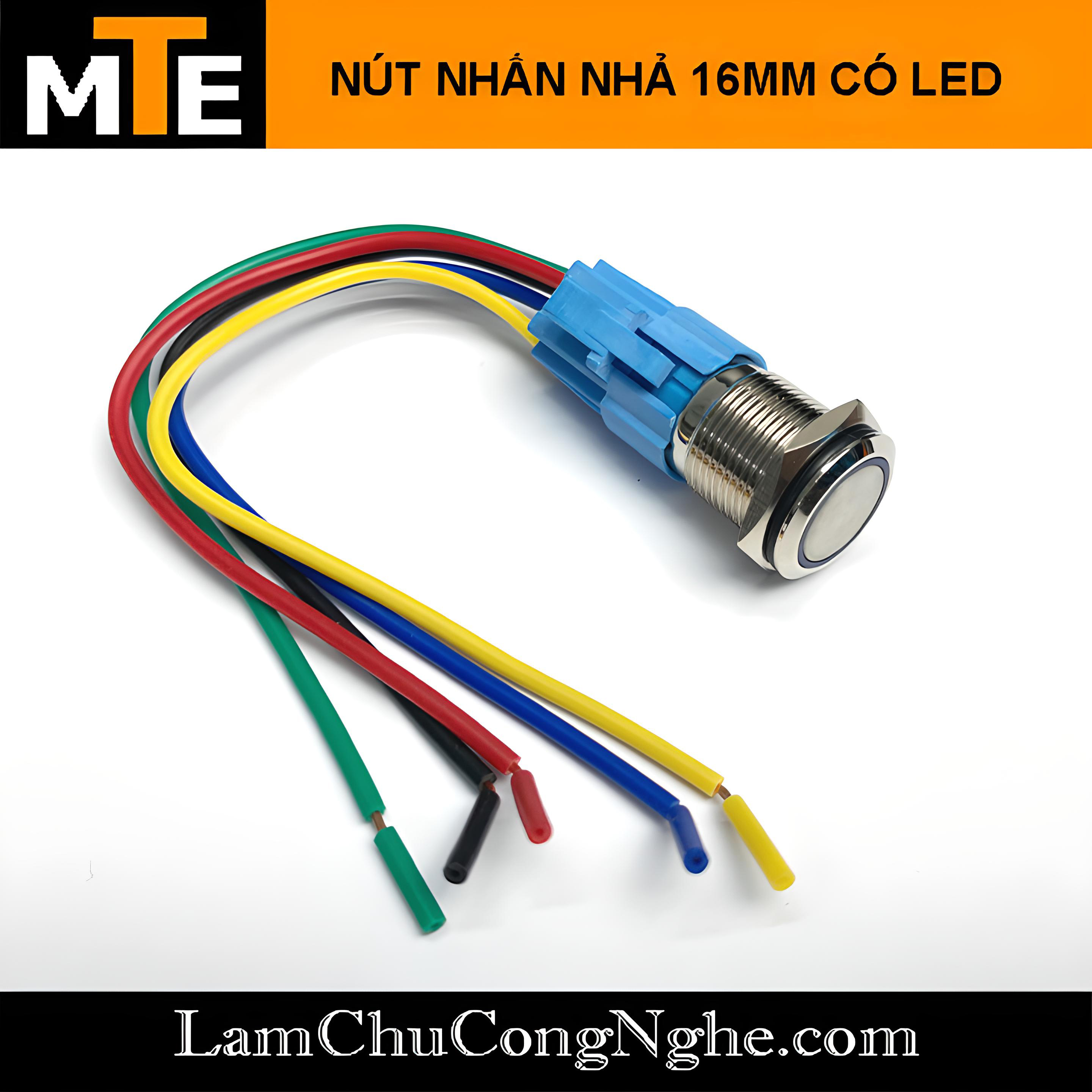 Giắc nối nút nhấn 16mm