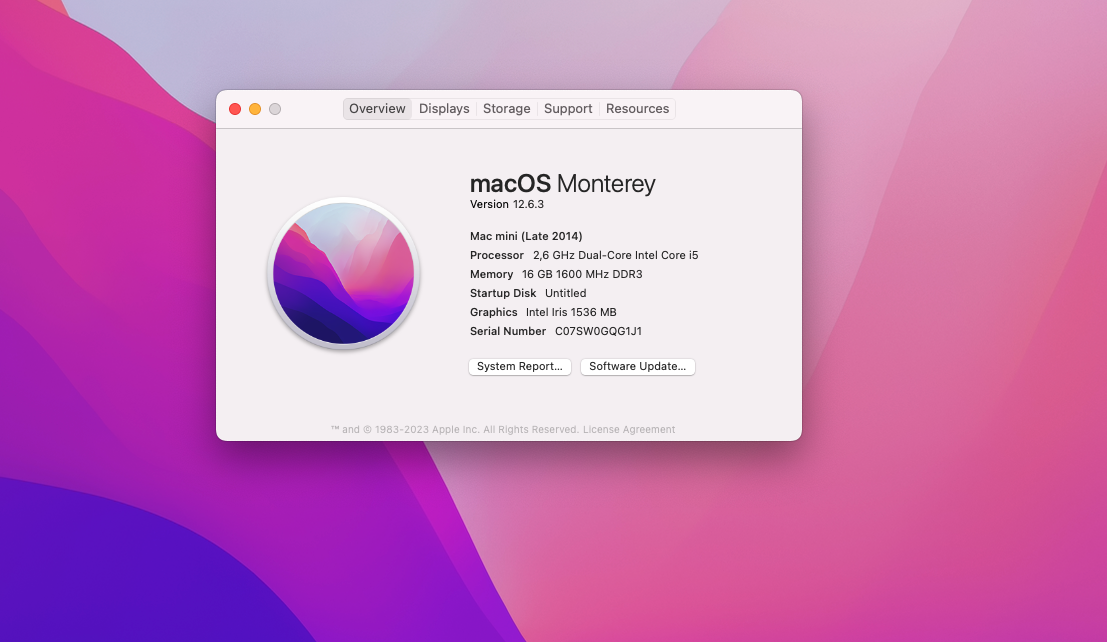 MAC MINI LATE 2014: I5 2.6/RAM 16GB/SSD1TB